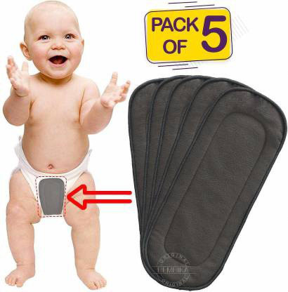 Reusable 4 5 Layers Toddler Baby Bamboo Diapers Inserts Nappy Changing Mat Pad 