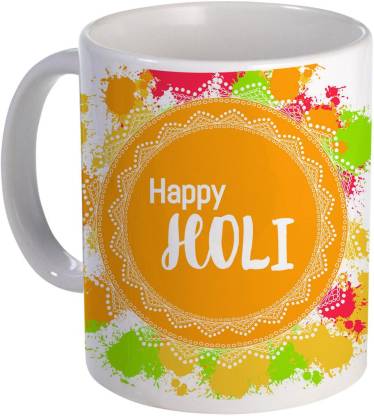 COLOR YARD best happy holi background with abstract colorful design on  Ceramic Coffee Mug Price in India - Buy COLOR YARD best happy holi  background with abstract colorful design on Ceramic Coffee