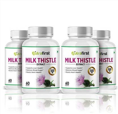 nutrafirst milk thistle silymarin capsules for liver detox and cleansing 4b