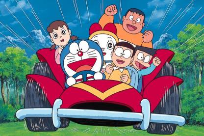 Doraemon Cartoon Painting Poster Waterproof Canvas Print for Kids Room,Home  Decor || bt1400-1 Fine Art Print - Animation & Cartoons posters in India -  Buy art, film, design, movie, music, nature and