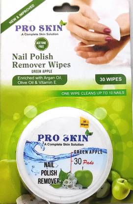 PRO SKIN Green Apple Nail Polish Remover wipes (30 Wipes) - Price in India,  Buy PRO SKIN Green Apple Nail Polish Remover wipes (30 Wipes) Online In  India, Reviews, Ratings & Features 