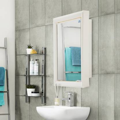 Nill Gem Mirror Plastic Wall Mount Cabinet In India At Flipkart Com - Mirror Sheets For Bathroom Walls