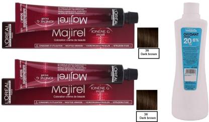 L'Oréal Paris Majirel Hair Color 3N (Dark Brown) Pack Of 2 With Developer  6%20Vol Price in India - Buy L'Oréal Paris Majirel Hair Color 3N (Dark  Brown) Pack Of 2 With Developer