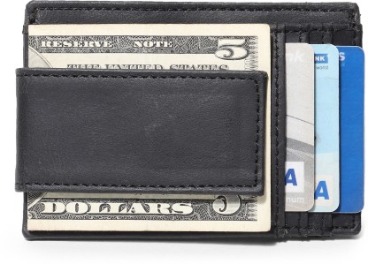 Slim Magnetic Money Clip Genuine Leather Business Card Holder for Men 