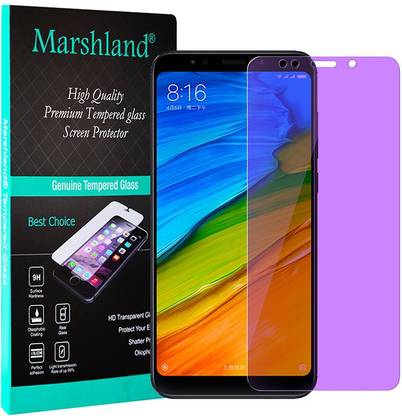 MARSHLAND Tempered Glass Guard for Mi Redmi Note 5, Anti Blue ...
