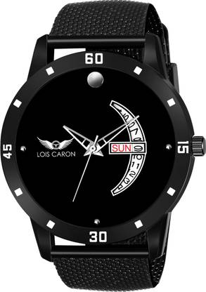 LOIS CARON LCS-8165 BLACK DIAL DAY & DATE FUNCTIONING WATCH Analog Watch...