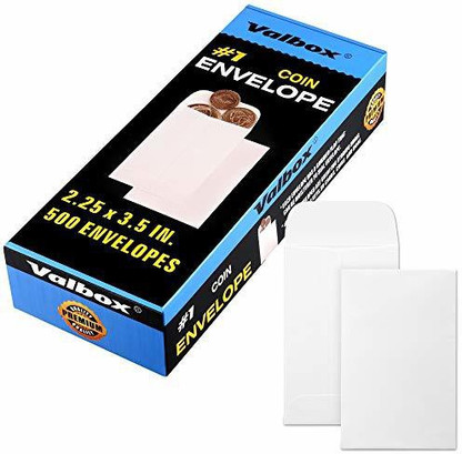 White 2 1/2 x 4 1/4 25/Pack JAM PAPER #3 Coin Business Commercial Envelopes 