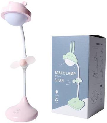 Cheshtha Table Touch Lamp With Fan, Table Lamp With Fan