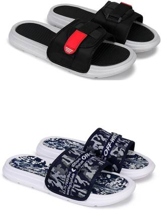 Beonza Combo Pack Of 2 PAIRS Of Men Latest Flip Flops Slippers Slides