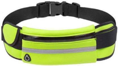 Workout Belt Sport Exercise Waist Bag for Gym Marathon Cycling Green Ultra Light Bounce Slim Running Belt Fitness Waist Pack 