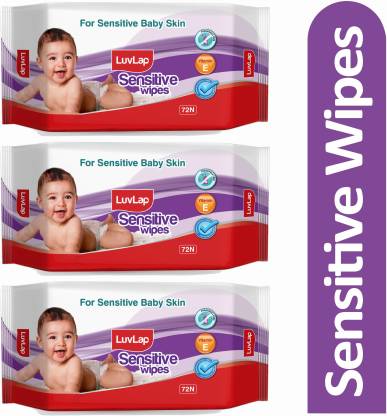 LuvLap Baby Sensitive Wipes,72 Wipes (3 Wipes)