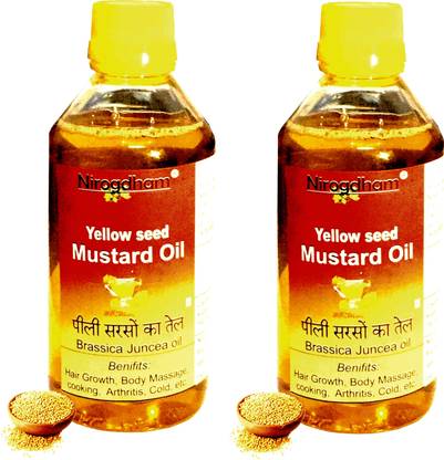 nirogdham Pure Yellow Mustard Seed Oil For Hair and Body Massage Multipurpose Uses Hair Oil (200 ml) Pack of 2 Total 400 ml Hair Oil - Price in India, Buy nirogdham Pure nirogdham Pure Yellow Mustard Seed Oil For Hair and Body Massage Multipurpose Uses Hair Oil (200 ml) Pack of 2 Total 400 ml Hair Oil - Price in India, Buy nirogdham Pure