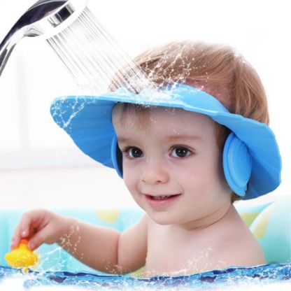 Safety Shampoo Baby Shower Cap Bathroom Bath Protect Soft Cap Hat For Baby Kids 