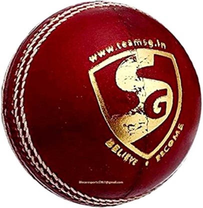Red Pack of 2 SG CLUB Leather Cricket Ball 