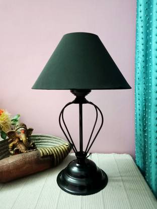 M2 Look Conical Shade And Beautiful Black Base Table Lamp For Bedroom Drawing Room In India Drawing Room Table Lamp Black, Table Lamp For Bedroom Flipkart