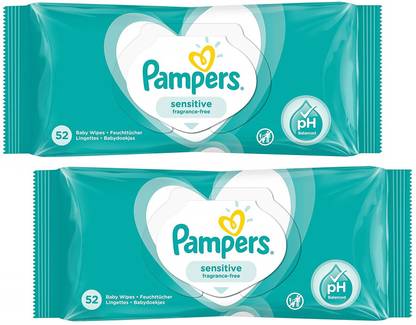 Pampers Sensitive Fragrance Free Baby Wipes 52 S Pack Of 2 Price In India Buy Pampers Sensitive Fragrance Free Baby Wipes 52 S Pack Of 2 Online At Flipkart Com