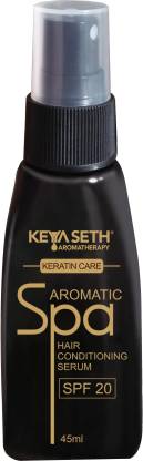 KEYA SETH AROMATHERAPY Keratin Care Hair Conditioning Serum, SPF 20 After  Straightening & Smoothening for Flexible Strong & Manageable hair with  Natural Goodness of Essential Oil for Men & Women. - Price