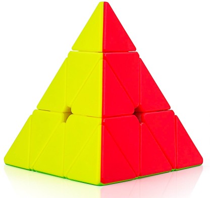 3x3 Pyraminx Cube Magic Speed Stickerless Triangle Cube Puzzle Kids Children Toy 