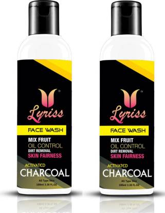 LYRISS Mix-Fruit Activated Charcoal  (PACK OF 2) Face Wash