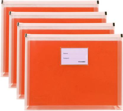 Flipkart.com | TRANBO Plastic Clear Folder Zip Lock Pouch ...