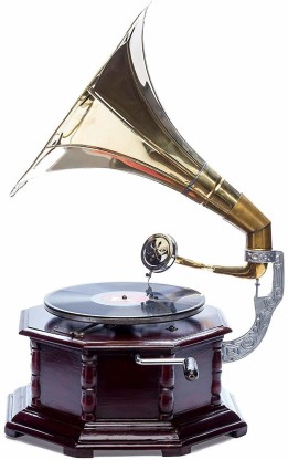 Gramophone Speaker Full Size Gramophone Brass Horn 