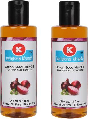 Krishna Khadi 100% Natural Onion Hair Oil For Hair Fall And Hair Growth  With Red Onion Extract, Hair Oil - Price in India, Buy Krishna Khadi 100%  Natural Onion Hair Oil For