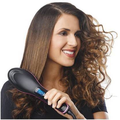 KRITAM ™ Hair Straightener/3D Ceramic Bristles/Temperature Control/Heat Up Fast/6Ft. Swival Cot/60 minute Auto Shut OFF Etc. 767HUK Hair Straightener Brush - KRITAM : KRITAM ™ Hair Straightener/3D Ceramic Bristles/Temperature Control/Heat Up Fast/6Ft. Swival Cot/60 minute Auto Shut OFF Etc. 767HUK Hair Straightener Brush - KRITAM :