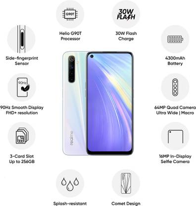 Realme 6 (Comet White, 64 GB)