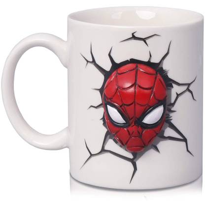 BONZEAL Spiderman Face Unique 3D Character Sculpted Ceramic Teacup Birthday  Gifts for Kids Children Brother Boyfriend Father Dad Gift for Him Men  Ceramic Coffee Mug Price in India - Buy BONZEAL Spiderman