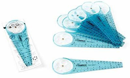 Set of 12 Bulk Set for Classroom Geometry Safe-T Orange Compass 