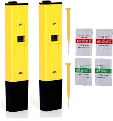 0.01PH Resolution Digital PH Meter Acidity Meter，PH High-Accuracy Water Quality Tester for Household Drinking Water Yellow Swimming Pools Hydroponics Aquariums PH Tester Design with ATC 