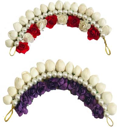 AROOMAN Stylish Wedding Hair Bun Gajra Hair for Women in Blue & Red White Hair Juda Bun Hair Bun Styling Accessories Hair Accessory Set Price in India - Buy AROOMAN Stylish Wedding AROOMAN Stylish Wedding Hair Bun Gajra Hair for Women in Blue & Red White Hair Juda Bun Hair Bun Styling Accessories Hair Accessory Set Price in India - Buy AROOMAN Stylish Wedding