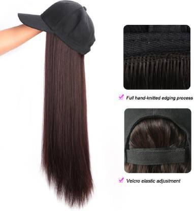 SAMYAK NEW Stylish cap with hair extension attached Long Synthetic Brown  Straight Hair Extension Price in India - Buy SAMYAK NEW Stylish cap with  hair extension attached Long Synthetic Brown Straight Hair
