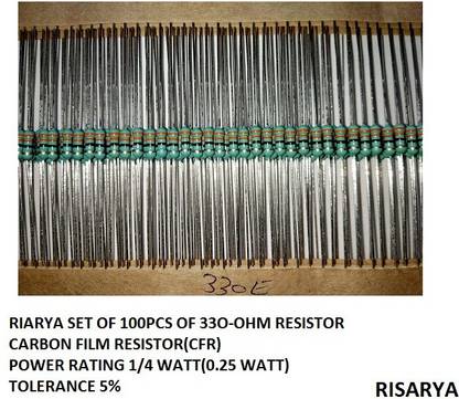 Risarya 330 Ohm 330e Resistor 100pcs Cfr 5 1 4 Watt Fixed Resistor Price In India Buy Risarya 330 Ohm 330e Resistor 100pcs Cfr 5 1 4 Watt Fixed Resistor Online At Flipkart Com