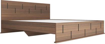 Best Design Walnut Finish Sierra Engineered Wood King Box Bed – Finish