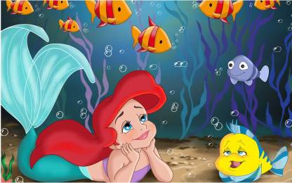 Fish Cartoon Poster| Disney Characters |Cartoon Poster -Children Poster-  High Resolution - 300 GSM - (12 X 18) Paper Print - Nature, Decorative,  Floral & Botanical posters in India - Buy art,