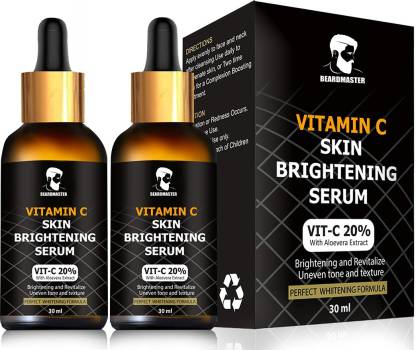 Dravida Organics Vitamin C Serum for face with hyaluronic acid & Aloe Vera extract (Pack of 2)
