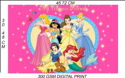 Disney Princess Cartoon Poster -Kids Poster- High Resolution - 300 GSM - (12  X 18) Paper Print - Nature, Decorative, Floral & Botanical posters in India  - Buy art, film, design, movie,