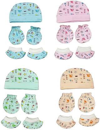 Cucumber Presents New Born Baby Cap Mittens Booties Set Buy Baby Care Combo In India Flipkart Com