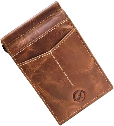 Minimalist Front Pocket Wallet Leather Money Clip Wallet Card Holders Genuine Leather Slim Wallet 