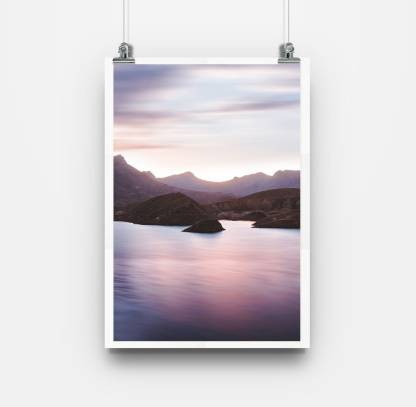 Sea Sky Evening View Portrait Wall Art Picture Poster for Room Home Decor (A3 Size 12 in X 18 Inch) Paper Print