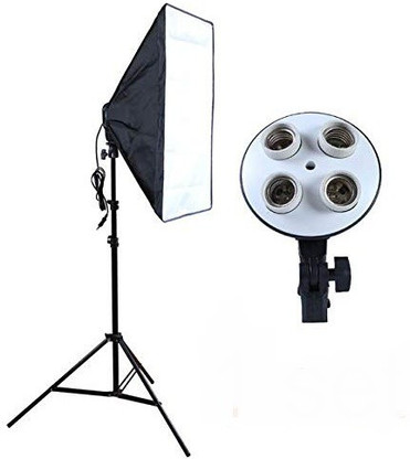 Tableclothsfactory 2 x 33 White 6500K Daylight 400W Soft Umbrella Reflector Photography Studio Lighting Kit 