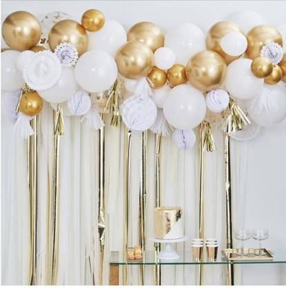 pic Wedding Balloon Photo Backdrop balloons solid 50 piece latex balloon wall backdrop golden and white balloon wall kit wedding decorations baby shower backdrop hen party
