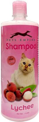 PETS EMPIRE Naturally Organic Body Shampoo for Pets,Pack of 1 (Lychee, 1000ML) Anti-microbial, Conditioning, Anti-fungal, Anti-parasitic, Flea and Tick, Anti-dandruff, Allergy Relief, Whitening and Color Enhancing, Anti-itching, Hypoallergenic Lychee Cat Shampoo