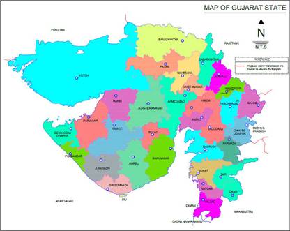 Political Map Of Gujarat State Gujarat State Map Fully Waterproof Vinyl Sticker Poster (24X18 Inches)  Can1302-2 Fine Art Print - Maps Posters In India - Buy Art, Film, Design,  Movie, Music, Nature And Educational Paintings/Wallpapers At Flipkart.com