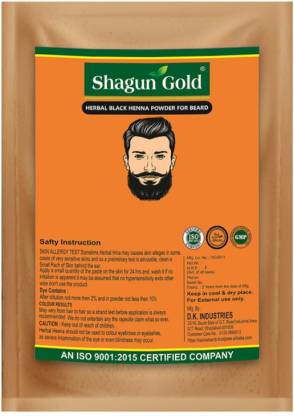 SHAGUN GOLD Herbal Natural Black Powder Hair, Beard & Mustache Color: 100gm  , Green - Price in India, Buy SHAGUN GOLD Herbal Natural Black Powder Hair,  Beard & Mustache Color: 100gm ,