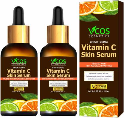 Vcos Cosmetics Vitamin C Serum- For Skin Brightening & Skin Whitening (Pack of 2)