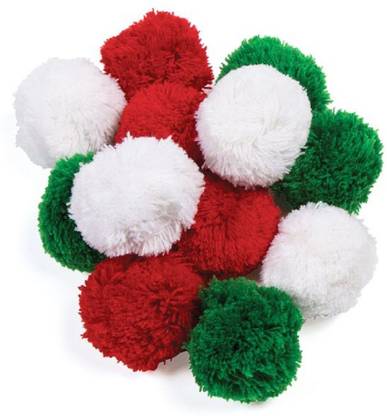 Namda Handi Craft 12 Large Ready Made 6cm Christmas Colour Wool Craft Pom Poms 12 Large Ready Made 6cm Christmas Colour Wool Craft Pom Poms Shop For Namda Handi Craft