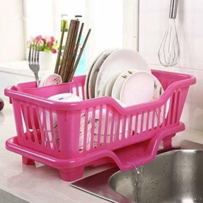 KITCHEN INDIA 3-in-1 Plastic Kitchen Sink Dish Drying Rack Sink Dish  Drainer Dish Drainer Kitchen Rack