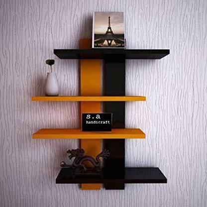 Decorestonia Wall Hanging Shelf Book Rack Kitchen Storage Shelves Decoration Number Of 4 Wooden In India - Book Shelf Wall Mounted Decorestonia Wall Hanging Shelf Book Rack Kitchen Storage Shelves Decoration Number Of 4 Wooden In India - Book Shelf Wall Mounted